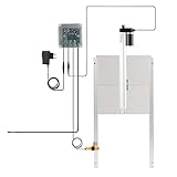 CO-Z Automatische Hühnertür Hühnerklappe 60x30cm Türöffner Hühnerstall Lichtsensor mit Fernbedienung Hühnerstalltor Hühnerhaus Öffner Kit für Sichere Hühnerhaltung (Silber-mit Fotokellenkontrolle)