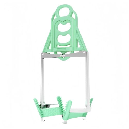 Homeponnew Pince de cuisine pliable pour plats chauds, bols et plateaux, en acier inoxydable et pince en polypropylène pour micro-ondes, cuiseur vapeur et friteuse à air comprimé - Vert