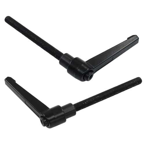 Image of 2Pcs Adjustable Clamping Lever Handle M8 x 80mm Male Thread Adjustable Handles Push Button Ratchet Lever Knob Rotating Screw Handles Bolts with Locking Lever