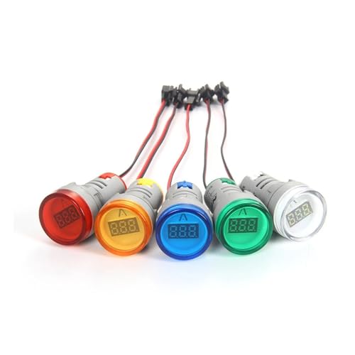 1個 Dia30mm ラウンドヘッド LED 発光 M22 工業用電流計 0-100A デジタルディスプレイ 工業用電流計(ブルー)