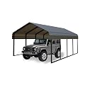 20' x 20' Heavy Duty Carport Canopy Shelter, Galvanized Steel Frame with All-Weather PE Cover, Large Portable Garage Tent for Cars, Trucks, Boats & Outdoor Events, Quick Assembly, Gray