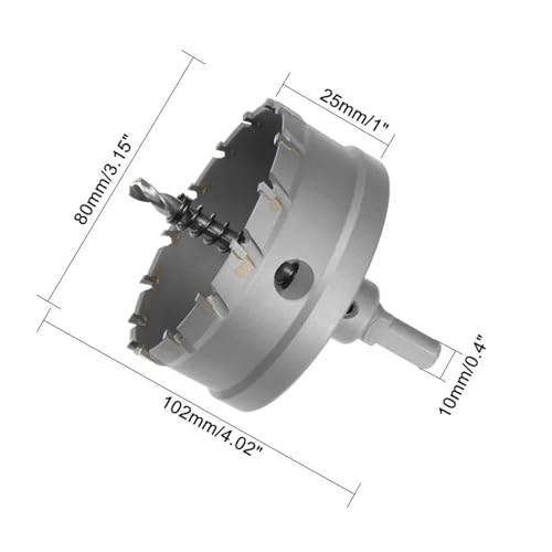 Broca sierra de corona 58mm Yantbin para acero miniatura 6