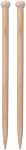 2Pcs Aiguilles à tricoter en bois, Aiguille à tricotage carbonisé pointue unique Outil de tissage pour la couverture de la tresse d'écharpe(15mm)