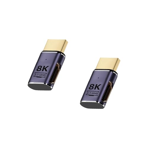 ���{�̒������ MSL FORCE HDMI�I�X to HDMI���X �ϊ��A�_�v�^ 8K@60Hz 4K@120Hz UHD2.1 HDCP 3D mini hdmi �X�g���[�g L�� U�� a8k (a8k-02, 2�Z�b�g)