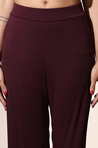Image of Leriya Fashion Women's Western Trouser Pant | Solid Stretchy Lycra Tapered Trousers with 2 Front Pockets | Regular Fit Trouser for Professionals | Casual | Wear for Ladies