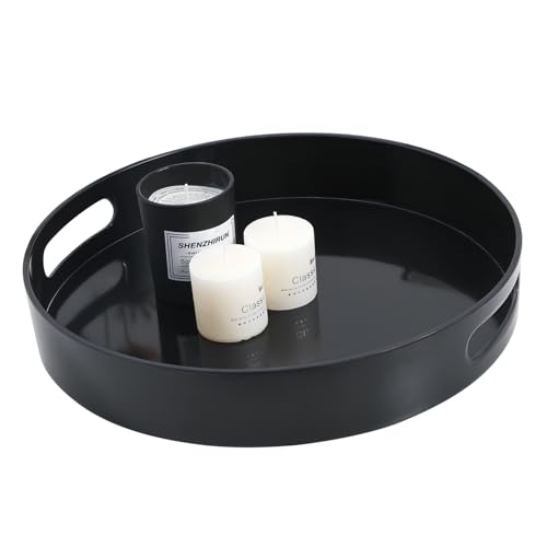 Tray polyvalent noir pour bougies et décoration de table salon