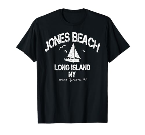 Jones Beach Long Island New York Nautical Distressed T-Shirt