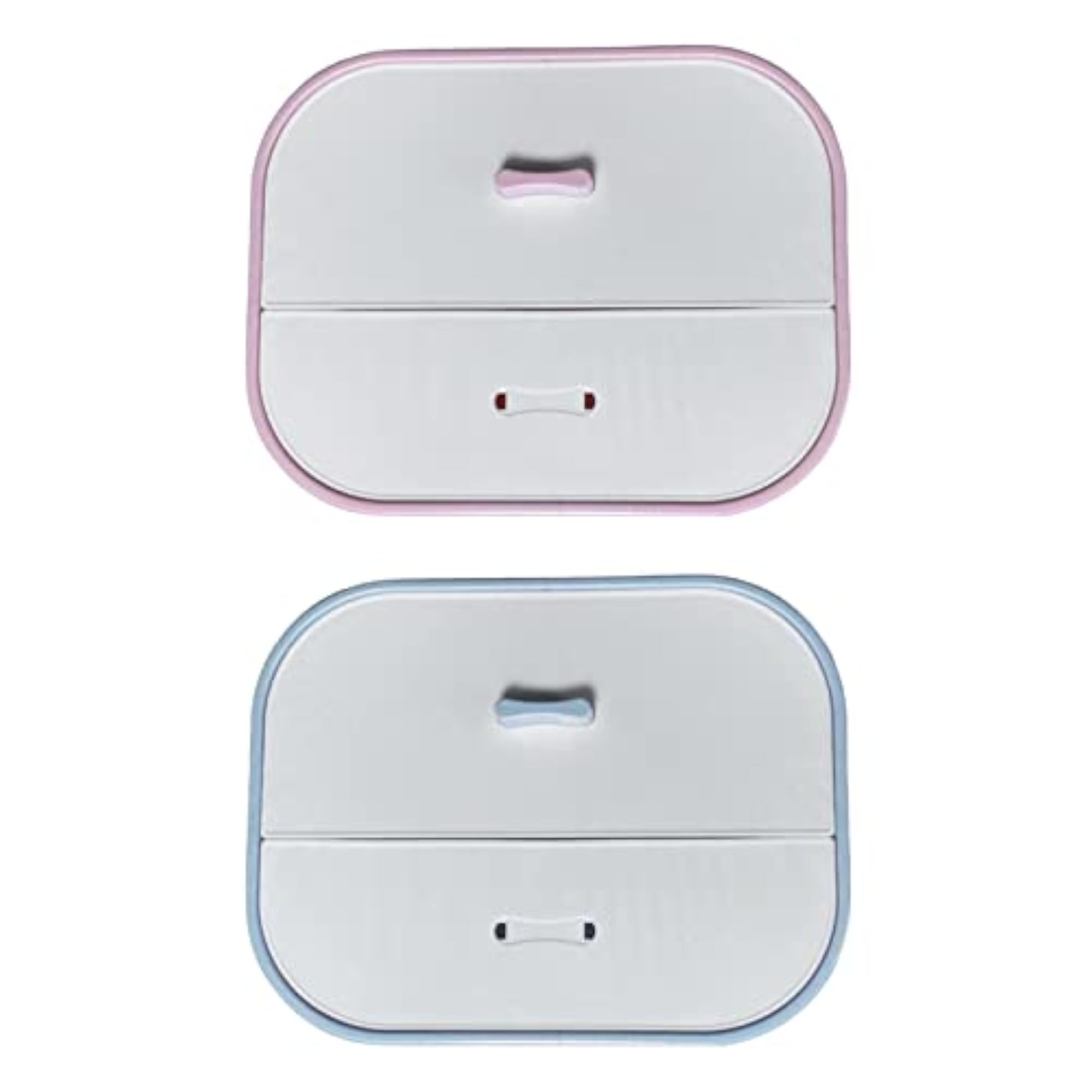 2Pcs Girls Jewelry Carry Box with 2 Layer Drawer