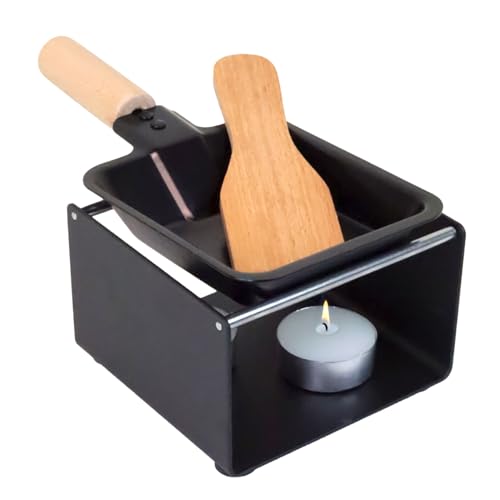 Linxor - Appareil à raclette à la bougie en métal, spatule et bougies incluses - 1 personne