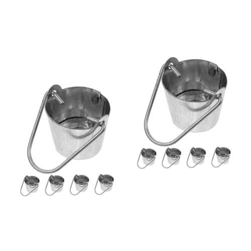 Milisten 10piezas Mini Cubo De Hierro para Jardín Decoración para Casa De Accesorios De Paisajismo Diseño para y