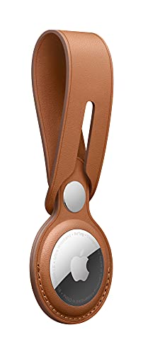 Image of APPLE AIRTAG CASE LEATHER LOOP - MX4A2ZM /A COLOR: SADDLE BROWN