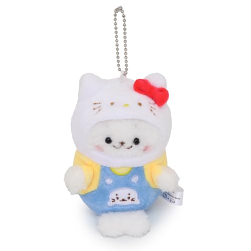 [マザーガーデン] しろたん ぬいぐるみキーホルダー ハローキティ 【しろたん×サンリオキャラクターズ】