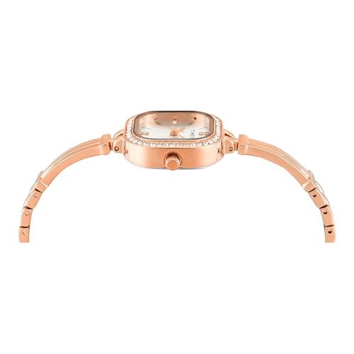 Image of TIMEX Silver-Tone Square Dial Analog Women's Watch - TWEL22901