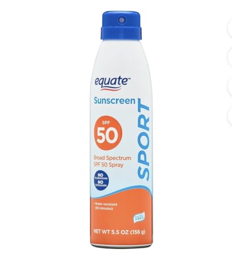 Equate Broad Spectrum SPF 50 Continuous Spray Sport Sunscreen 6oz Compare to Coppertone Sport