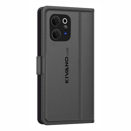 Image of KIVANO LUXE Compatible for Vivo V70 Elite 5G / Vivo V70 5G Artisanal Leather Wallet Case with Card Holder for Men Women, Magnetic Flip Folio Cover with Stand RFID Blocking Cell