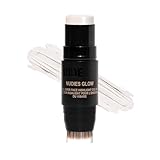 Nudestix Nudies Glow Highlighter Stick – Multi-Use Cream Highlighter for Face, Eyes & Body with Built-In Brush | Dewy, Radiant Finish for All Skin Tones | Ice Ice Baby