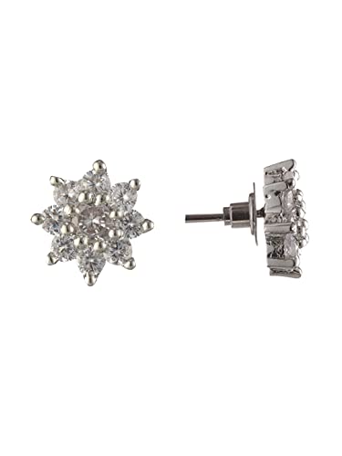 Women's Floral American Diamond Plated Earrings