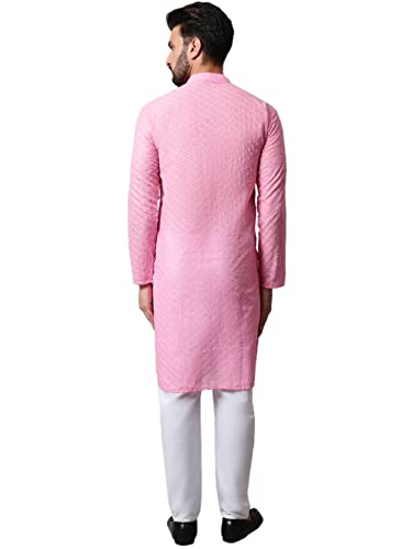 Image of Jompers Men's Regular Fit Cotton Embroidered Kurta Set