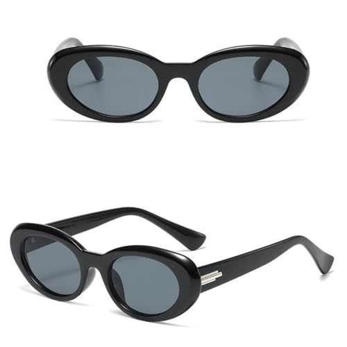 ZIUTNSAV-Sunglasses Women Vintage Rivet Oval Sunglasses Men Glasses UV400 Eyeglasses Shades