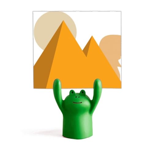 Support de décoration grenouille sphinx jaune Égypte statuette figurine
