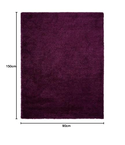 Image of Shanno Carpet Hand Woven Fluffy Shag Carpet Living Room Bedroom Hall with 2 Inch Pile Height Size(2x5 Feet