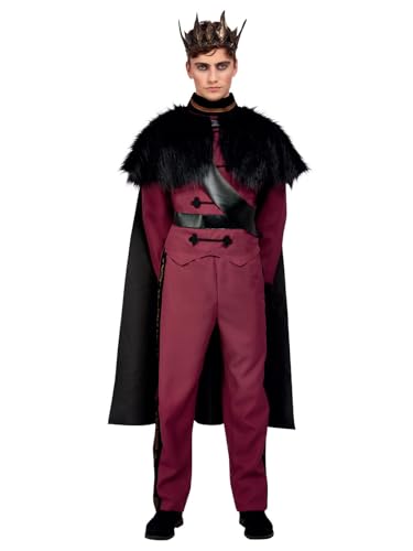 Baiser du Prince de la mort costume de vampire bordeaux pour soirée déguisée d'Halloween