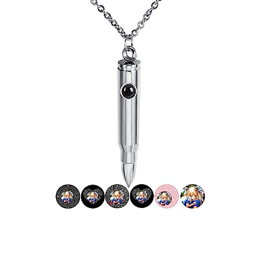 Collana con proiezione di foto personalizzata Ciondolo a cerchio da uomo 100 lingue Ti amo Collana Gioielli commemorativi Ciondolo Festa del papà Compleanno Regalo romantico per uomo Fidanzato Marito