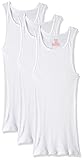 Hanes Men's 3 Pack Ultimate Tagless Tank, White, Medium