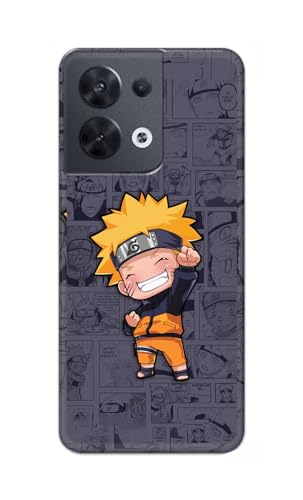 Image of PRINTFIDAA Plastic Printed Hard Back Cover Case For Oppo Reno8 5G | Oppo Reno 8 5G Back Cover (Famous Anime Cartoon Character) -112, Multi