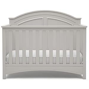 Delta Children Perry 6-in-1 Convertible Crib – Greenguard Gold Certified, Moonstruck Grey
