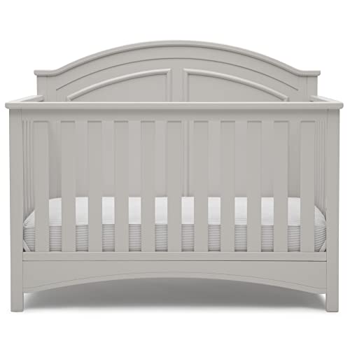 Delta Children Perry 6-in-1 Convertible Crib – Greenguard Gold Certified, Moonstruck Grey