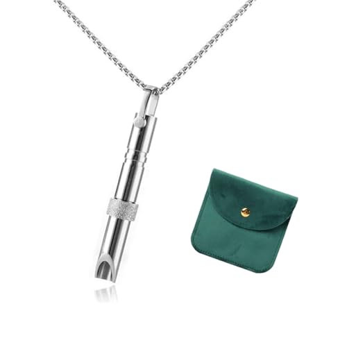 Anxiety Necklace-Breathing Necklace,Quit Smoking Necklace,Necklace for Meditation,Mindfulness Tool for Breathwork, Stress Relief Necklace,Stress Relief Gift for Men and Women