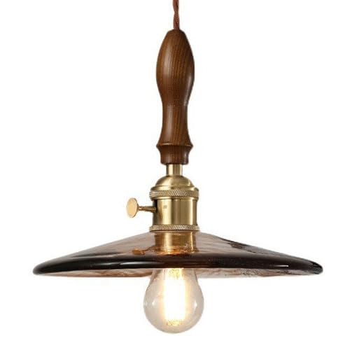 Luminaires en Verre E27 Plafonnier Suspendu Industriel Noir