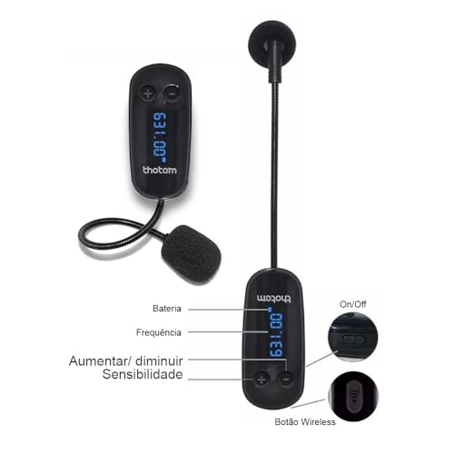 Microfone de Cabeça Digital (UHF) THOTEM AMP AX, ideal para PALESTRANTES e PROFESSORES