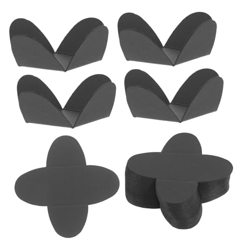 Toyvian 200 Piezas Bandejas de Papel para Chocolate Envoltorios para Trufas y Bombones Bases Decorativas Negras para Dulces y Confitería