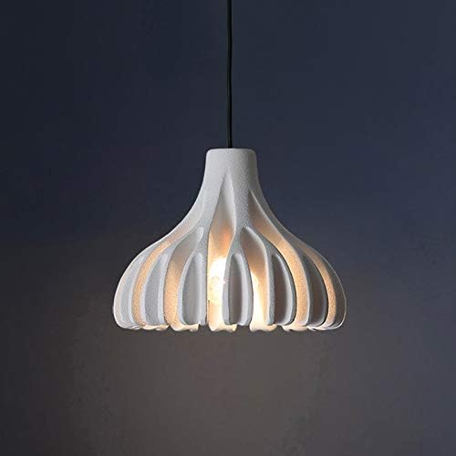 Miniatura 4 de CraftThink Lámpara colgante de luz moderna en forma de granero coral macaron resina 1 luz E26 colgante de techo para café, comedor, sala de estar,