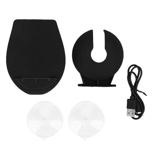 TYTOGE Altavoz Bluetooth con Soporte para Copa de Vino, Controlador Dinámico de 52 Mm, Salida de 3 W con 2 Ventosas, Altavoz Inalámbrico Bluetooth 5.3 con Soporte para Teléfono (Negro)