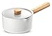 wok Pochette de poêle à lait de lait Pan Friture non bâton et bouillante Nouilles Shabu Petite Pot blanc Pot de 16cm Pot de soupe avec couvercle