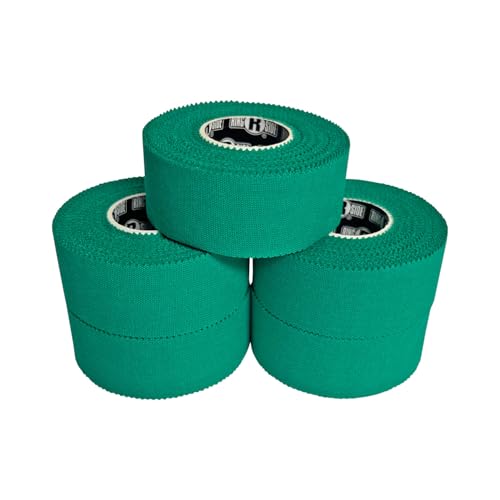 Image of Ringside 1 inch Athletic Trainers Tape, Cotton Kinesiology Tape for Combat Sports, Adhesive, 30 Foot Rolls, Bright Green, 5 Pack