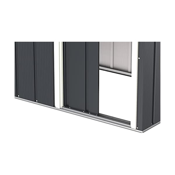 Duramax Metallgerätehaus Metallgerätehaus ECO 5x4 anthrazit/weiß – Bild 8