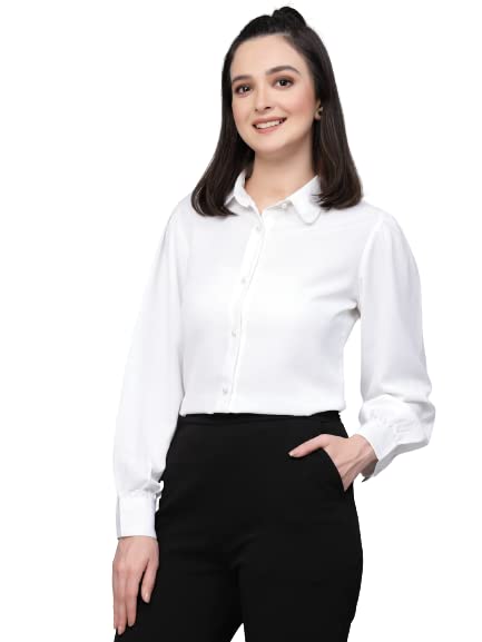 style quotient Women Solid White Polyester Formal Shirt-picture-31