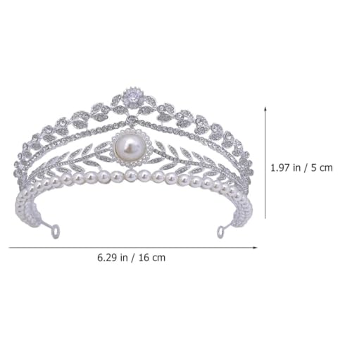 Tiara boda nupcial KICHOUSE para fijar el velo con elegancia y perlas 2