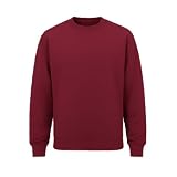 ClassExceed Boys’ School Sweatshirt | Cotton-Blend Fleece Crewneck Pullover for Uniform & Casual Wear |Burgundy School Sweatshirt| Size YS
