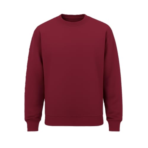 ClassExceed Boys’ School Sweatshirt | Cotton-Blend Fleece Crewneck Pullover for Uniform & Casual Wear |Burgundy School Sweatshirt| Size YS