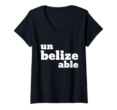 Mujer Un Belice Able Funny Belize Souvenir Camiseta Cuello V