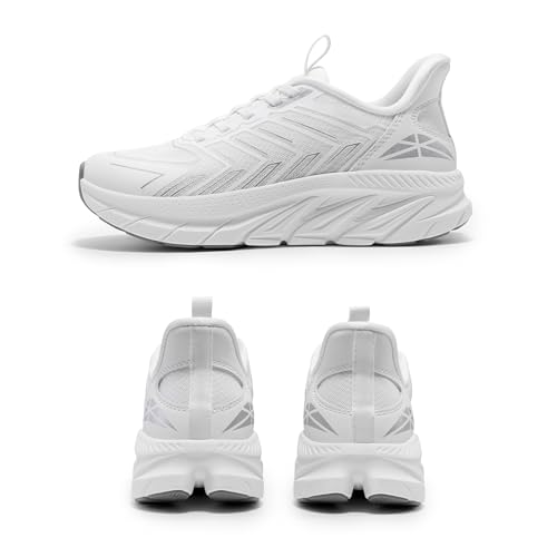 Allswifit Women'S Slip On Walking Shoes Running Comfortable Tennis Breathable Non Slip Athletic Gym Workout Cross Training Sneakers,Size 7,White,Sarr034W thumb #6