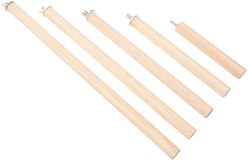BESPORTBLE 5pcs Parrot Cage Perches Stand Pole, Parrot Stand Wood Bird Stand Parrot Perch Bird Cage Perch Wooden Paw Grinding Stick for Cockatiels Bird Cage Accessories