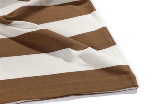 T-shirt rayé en coton homme pull ample manches courtes classique mode - 4