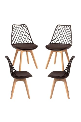 Regalos Miguel - Packs Sillas Comedor - Pack 4 Sillas Mima - Marrón
