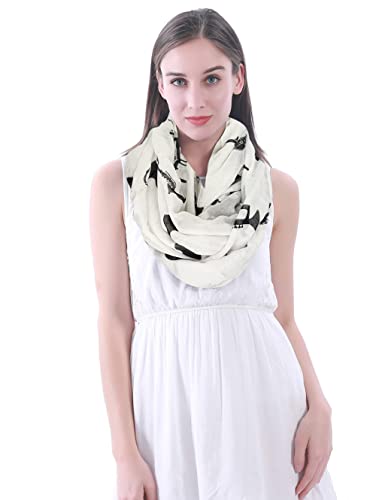Lina & Lily Musical Instruments Print Women's Infinity Scarf Lightweight2